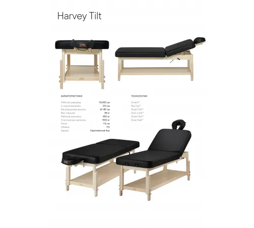 Массажный стол стационарный Master Harvey Tilt