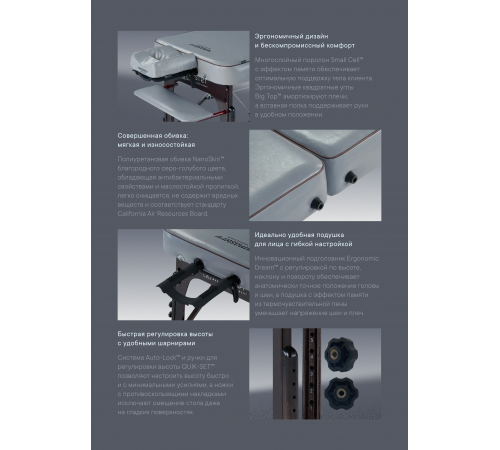 Массажный стол складной Master Montour LX (76 см)широкий