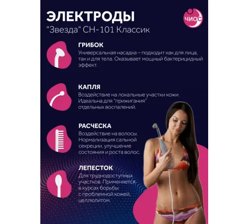Дарсонваль массажер "Звезда" СН-101 Классик