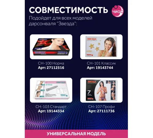 Насадка (электрод) "Ролик" к дарсонвалю в подарочной упаковке