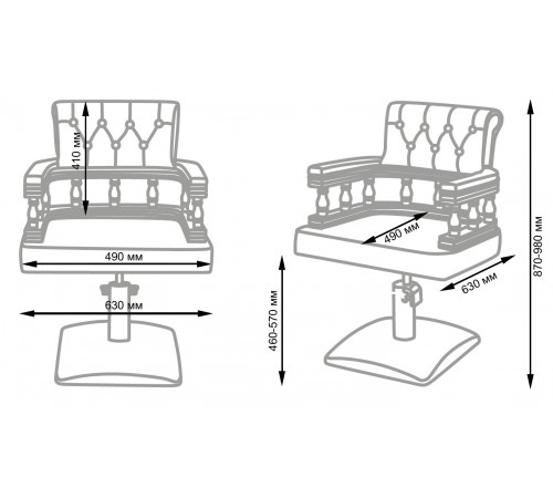 Кресло парикмахерское МД-170 гидравлика