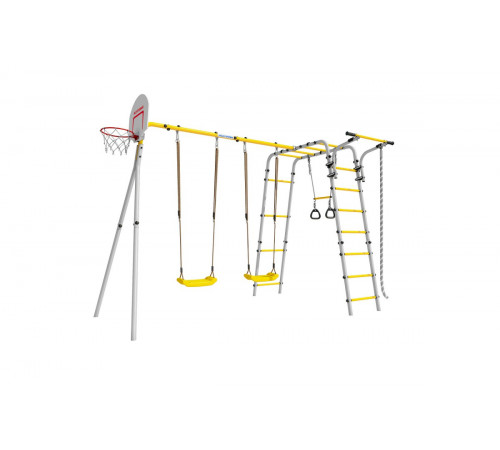 Детский спортивный комплекс для дачи ROMANA Акробат - 2 (желтый/серый)