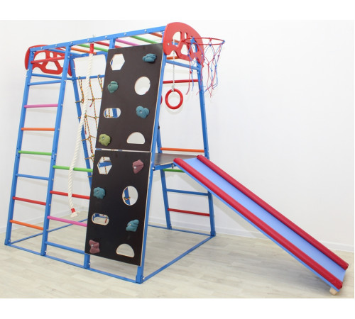 Детский спортивный комплекс Элефант 170 с площадкой и скалодромом для дома	