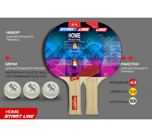 Набор 2 р-ки HOME 2 *, 3 мяча Club Select 12202